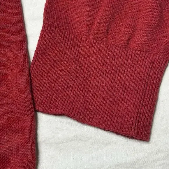 Banana Republics Organic SLUB Cotton Men’s Large Red Sweater - Picture 6 of 11